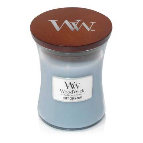 Аромасвеча Woodwick средняя Мягкая шамбре в Комус