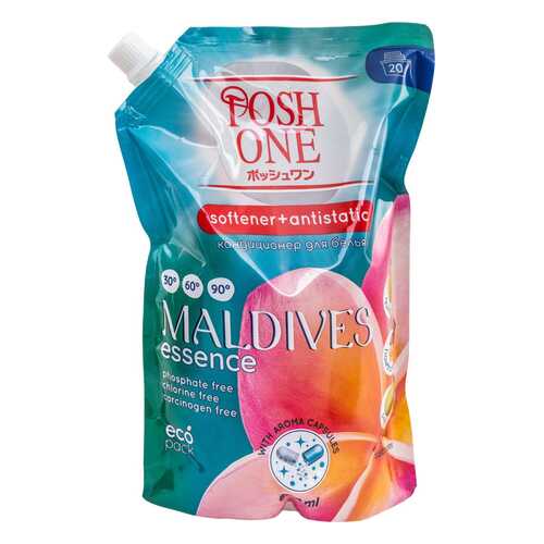 Кондиционер для белья Posh One aroma capsul Мальдивы сменный блок 800 мл в Комус