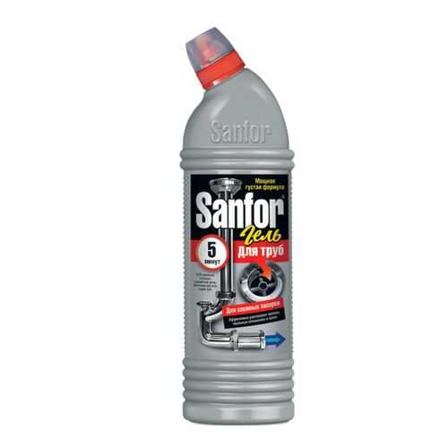 Средство для очистки труб и сливов Sanfor 750 мл в Комус