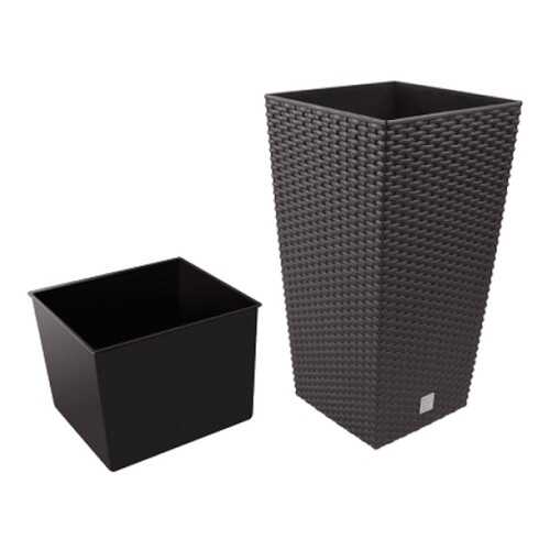 Кашпо для цветов Prosperplast 14/35 л Rato Square, венге, 2 пр, DRTS300-440U в Комус