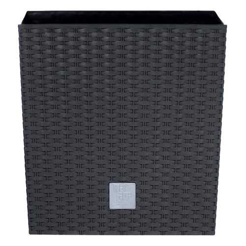 Кашпо для цветов Prosperplast 21/32 л Rato Low, антрацит, 2 предмета, DRTS325L-S433 в Комус