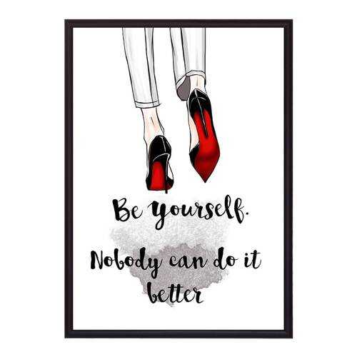 Постер в рамке Be yourself 30х40 см в Комус