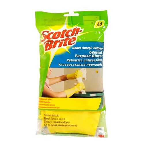 Перчатки хозяйственные Scotch-Brite®, универсальные, размер M, 1 пара/уп. в Комус