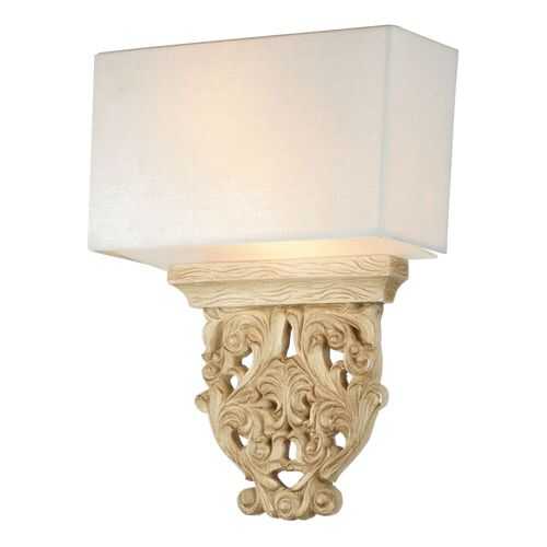 Maytoni Cipresso H034-WL-02-R Бра, арматура цвет бежевый, плафон/абажур ткань, цвет белый в Комус