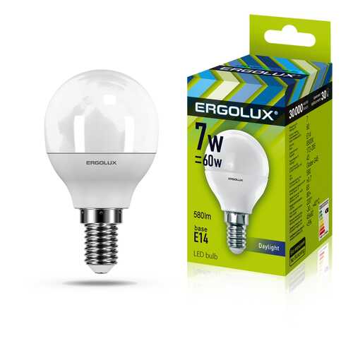 Лампа светодиодная ERGOLUX 12142 LED-G45-7W-E14-3K в Комус