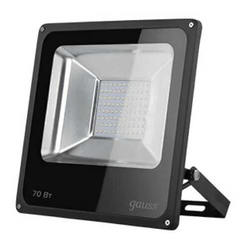 Прожектор светодиодный Gauss 70W (5200lm) 6500K, IP65, черный, 613100370 в Комус