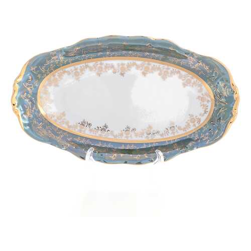 Блюдо овальное Sterne porcelan Зеленый лист 24 см в Комус