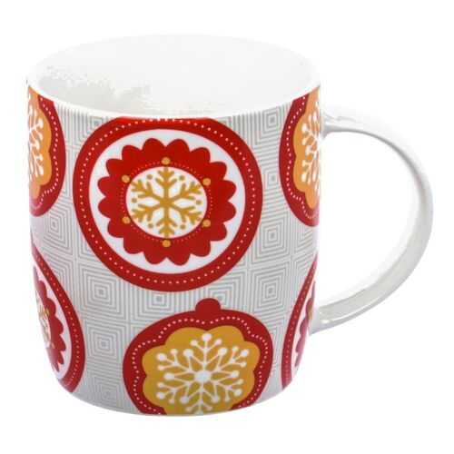 Кружка HomeStar Снежинки №1 350 мл в Комус