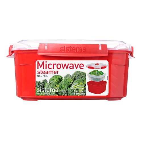 Контейнер Sistema Large Microwave Steamer 3.2л красный (1103) в Комус