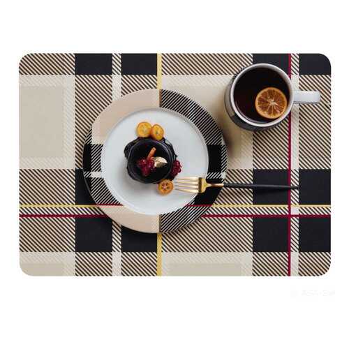 Сервировочная салфетка ASA Selection Tartan 46x33, цвет коричневый в Комус